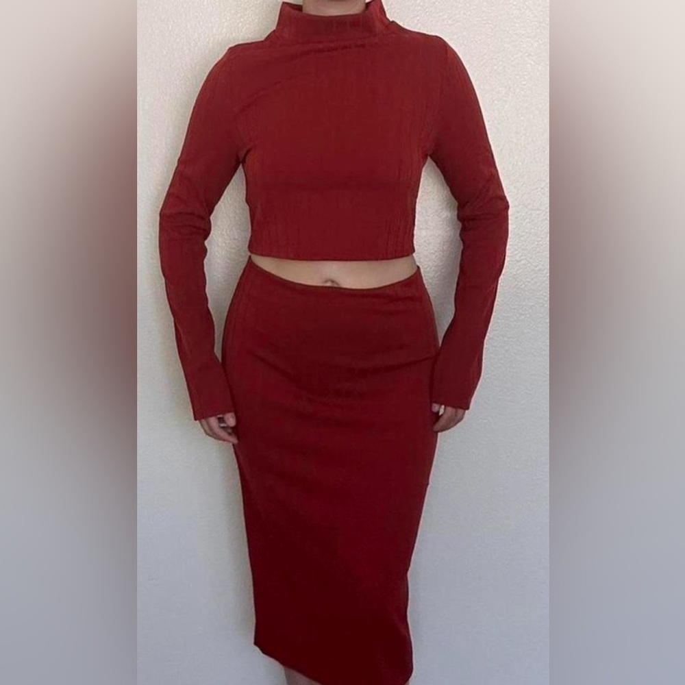 NWT Vintage Capella Burnt Orange 2 piece set, Large, Great Condition